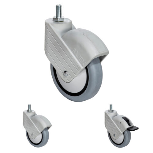 Designers Injected grey rubber Casters 88 lb